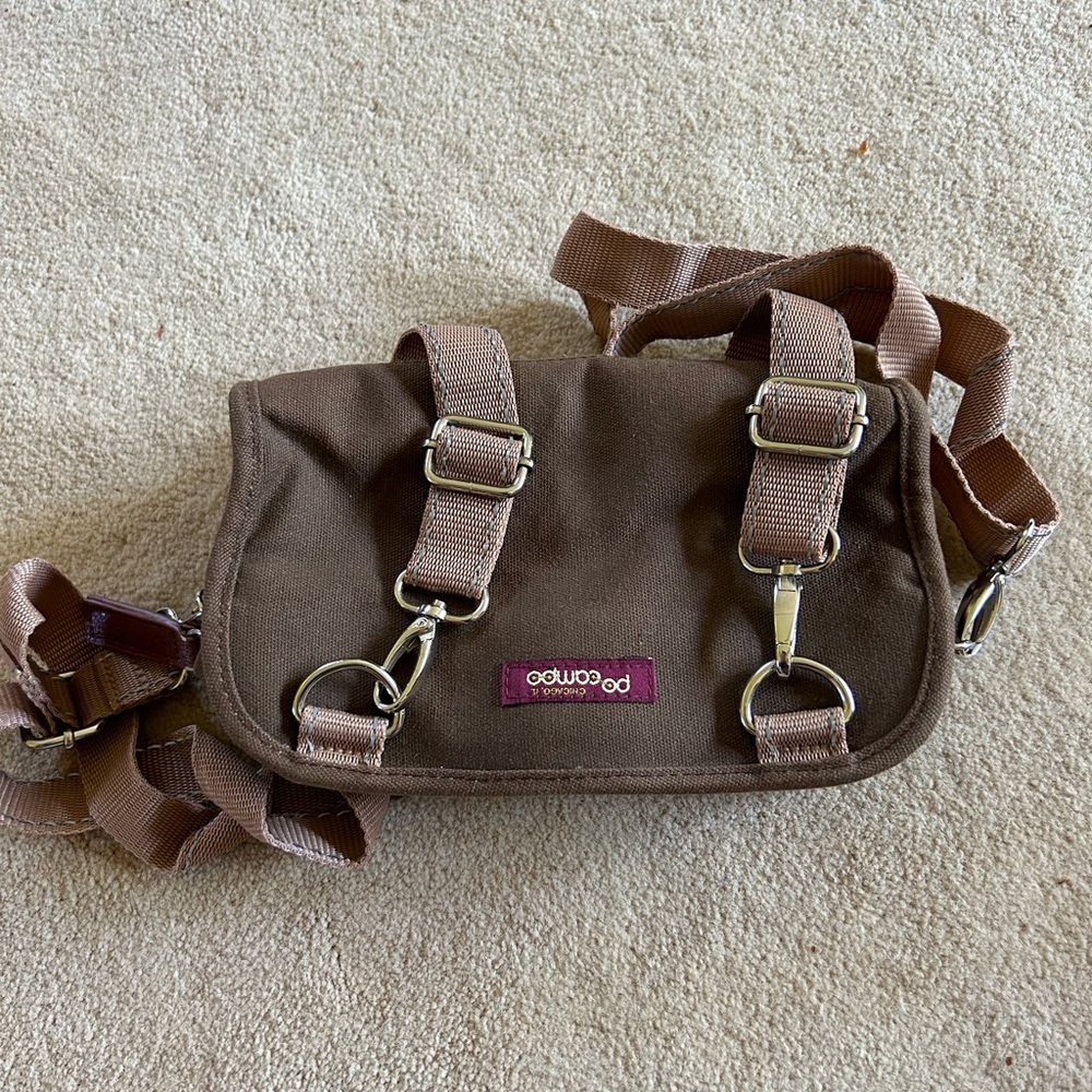 Po Campo Chicago bicycle pouch clip bag. Versatile on bikes, strollers. Unisex